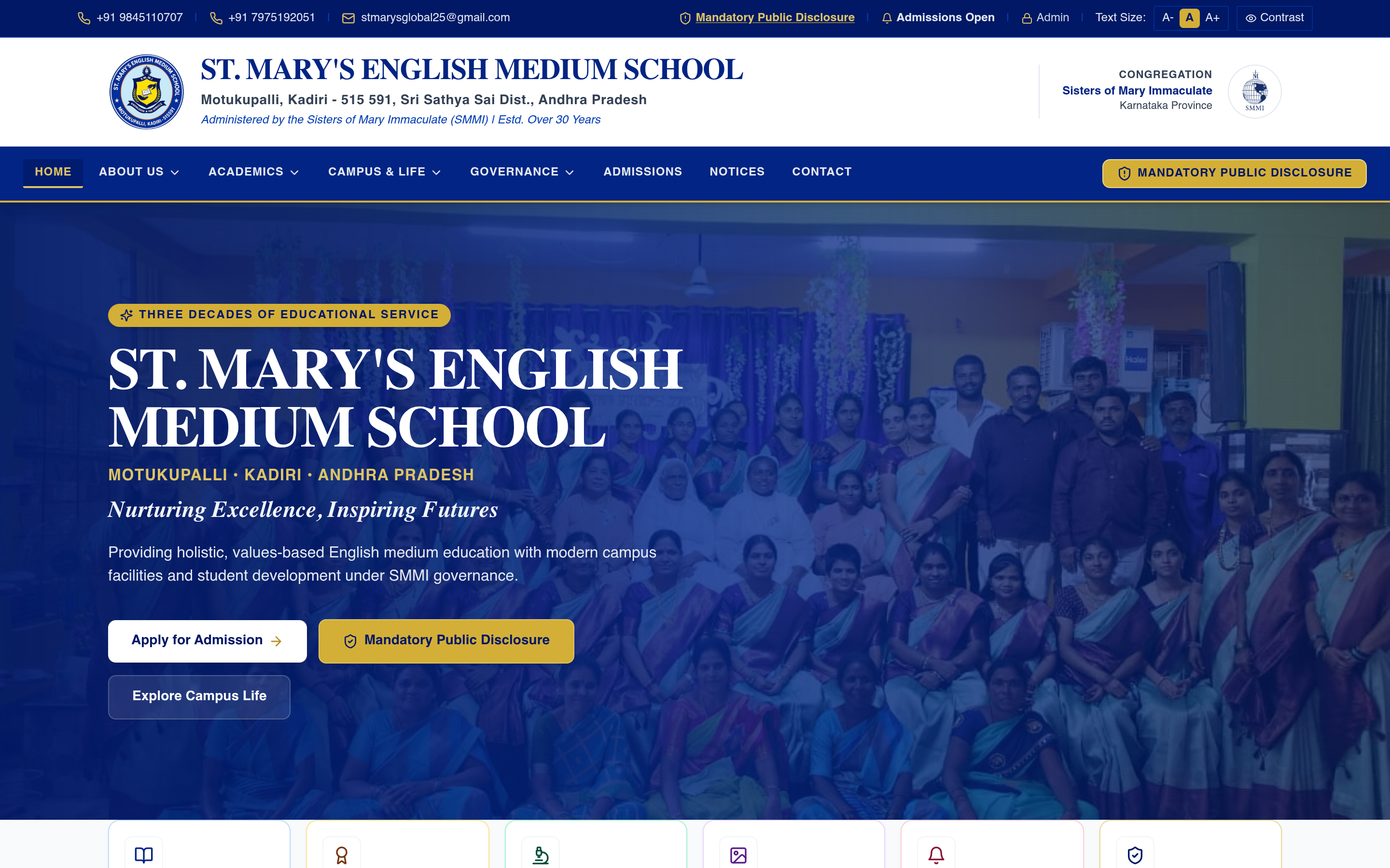 St. Mary's English Medium High School, Kadiri